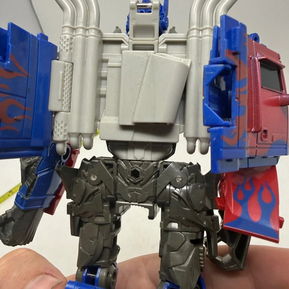 Transformers Optimus Prime Action Figure Blue Red Flame Movie Series 9 Inch 6681